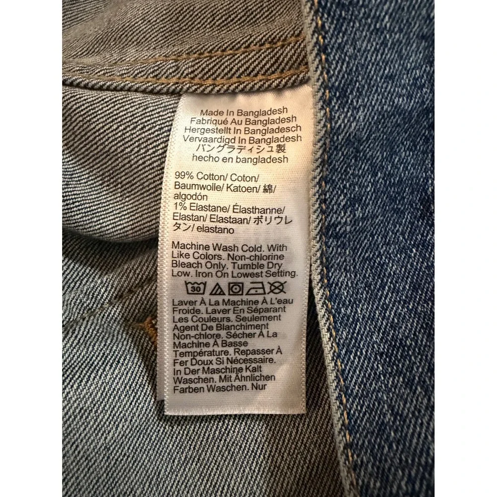 J. Crew Classic Trucker Jean Jacket Blue Medium Wash Denim M